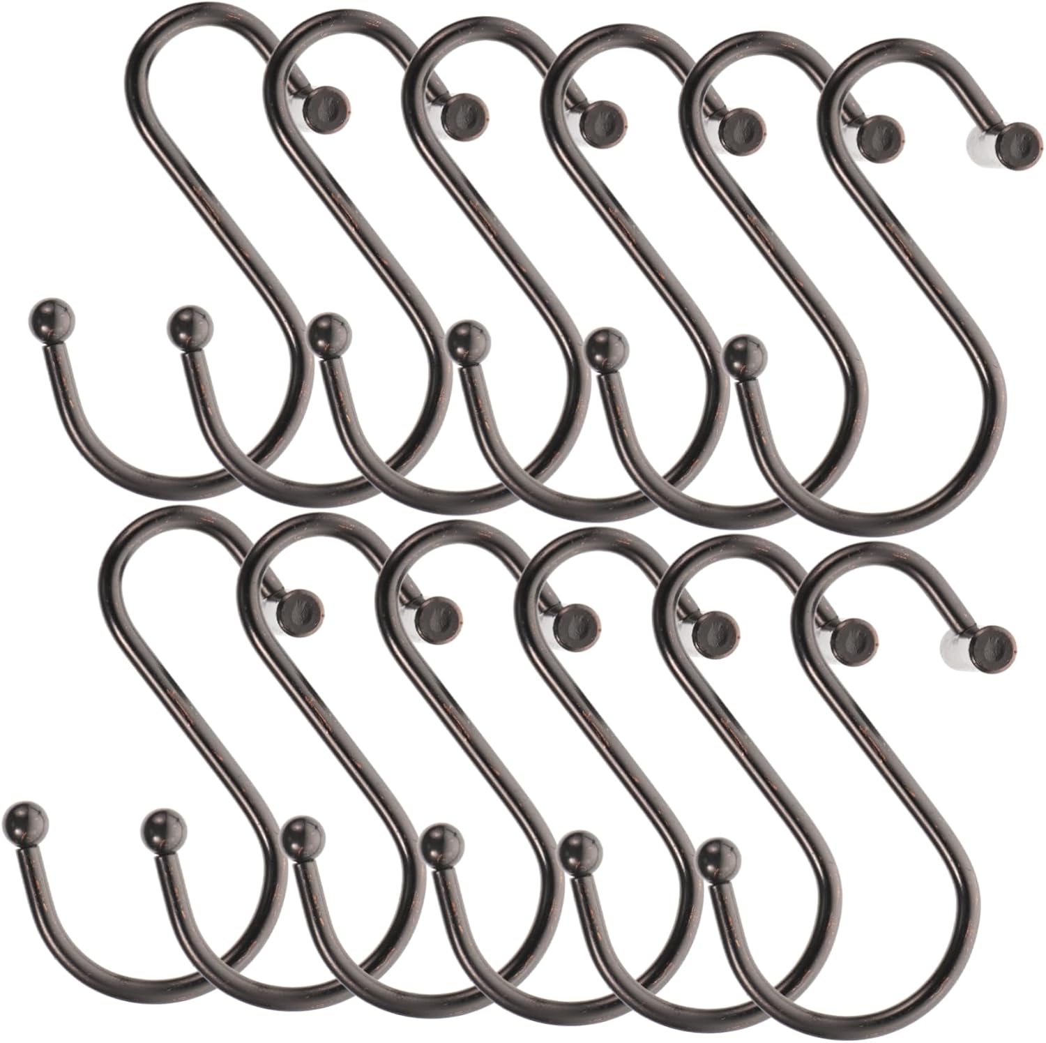 36pcs Shower Curtain Hooks S-Shape Design for Easy Sliding Rustproof Hardware for Bathroom Decor Lightweight and Sturdy Effortless Installation