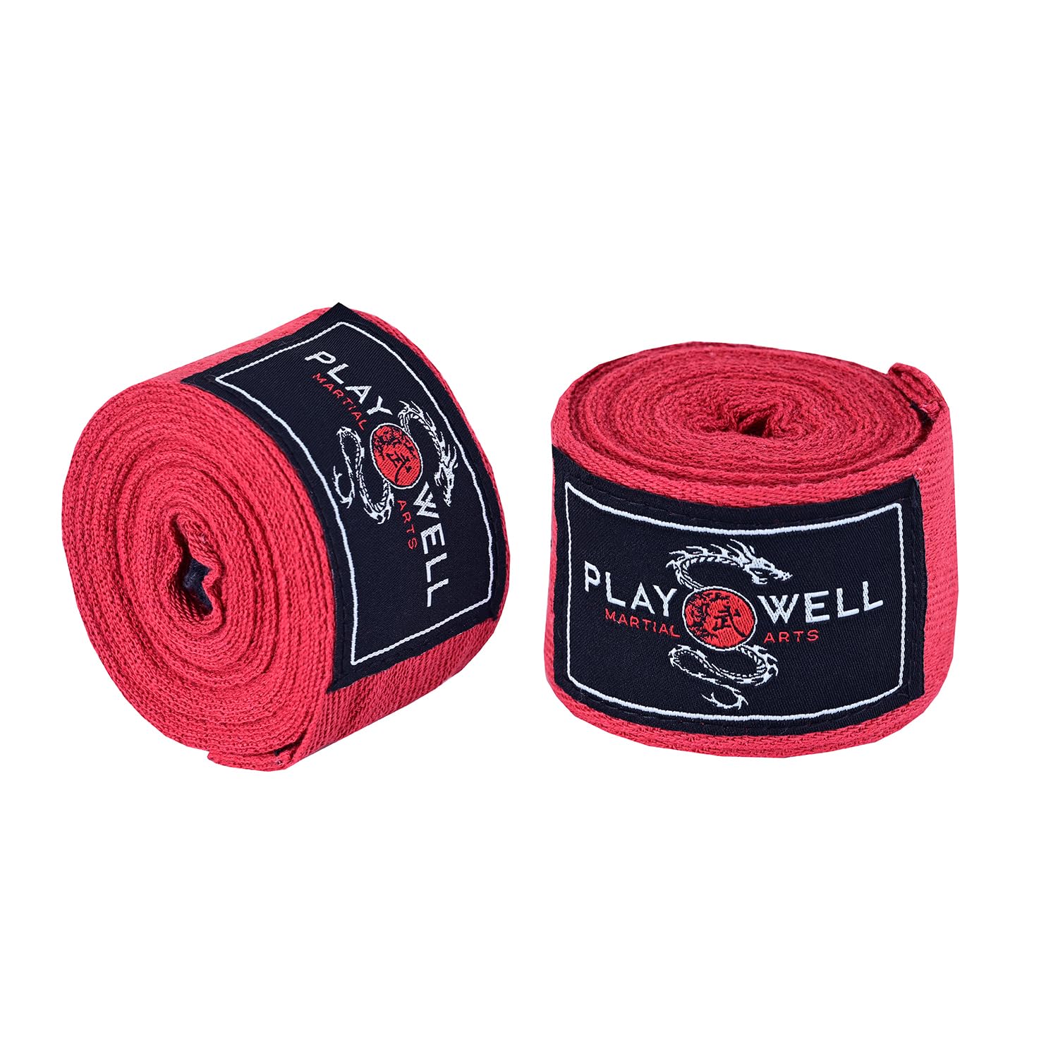Playwell Boxing, MMA, Muay Thai Cotton Maroon Hand Wraps - 4 Meter Long