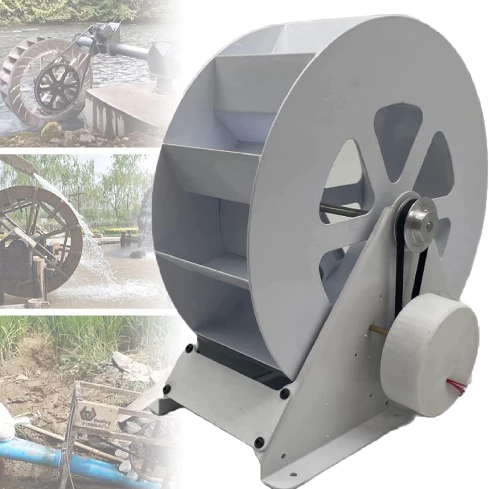 50/100W Water Turbine Generator, Low-Speed Hydro Generator Water Wheel Hydroelectric Generator Outdoor Micro Power Generation Equipment for Lighting