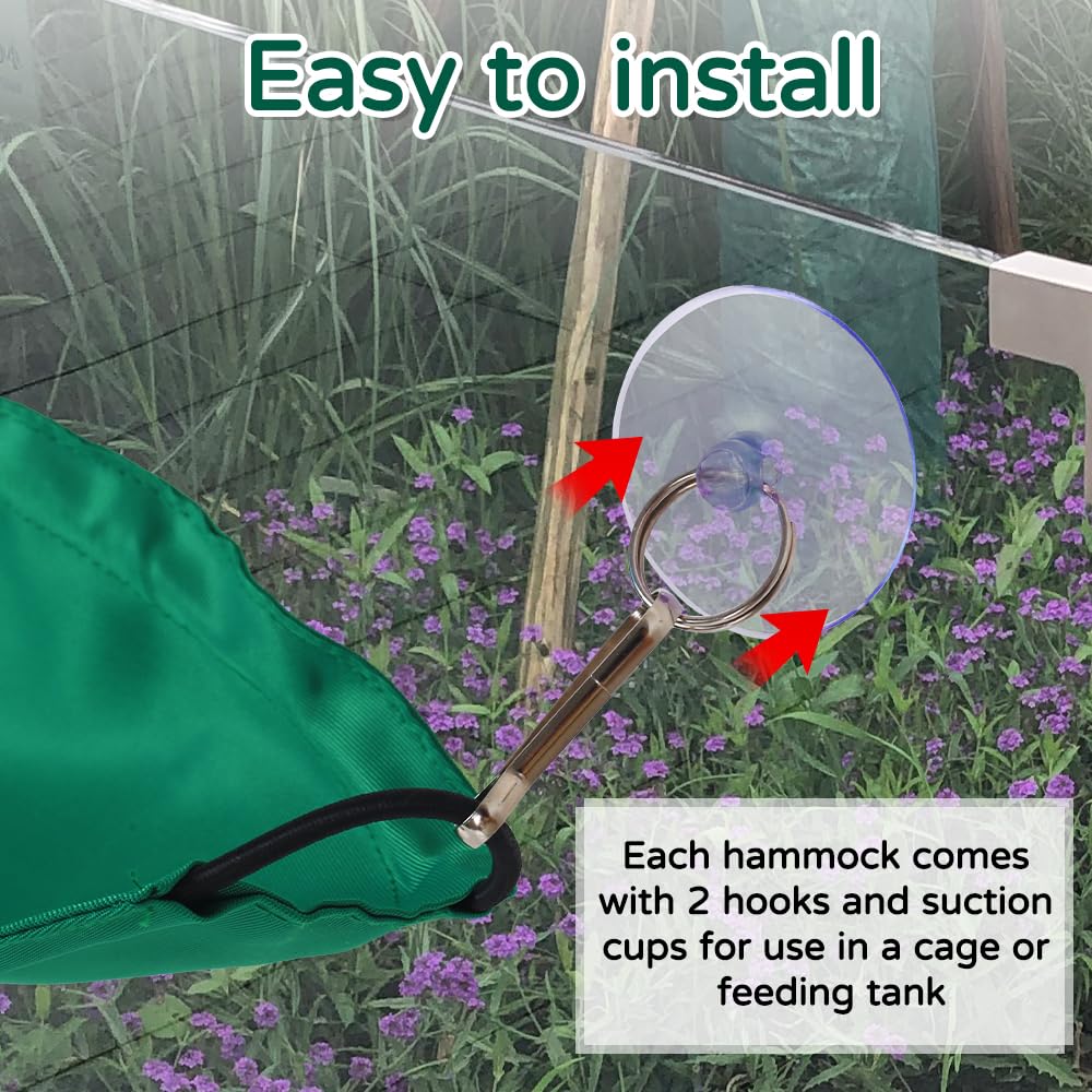 Amaca Per Rettili Con Ventose - Letto Sospeso Per Lucertole, Gechi, Piccoli Animali, 34.5x17cm - Foto 6