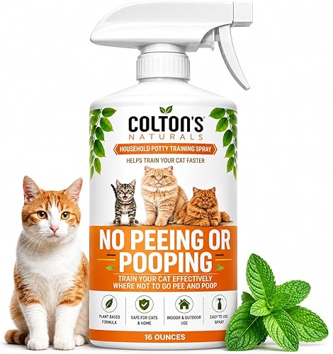 NO PEE No POOP CAT Potty Training Spray, 100% Natural