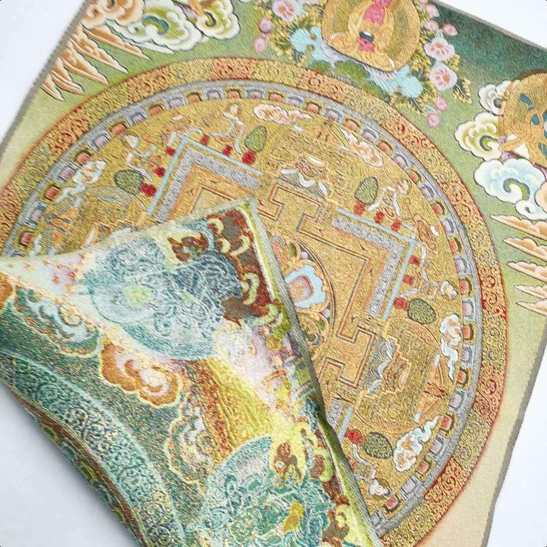 Thangka jedwabny haft tybetański buddyzm mandala malarstwo Tangka mural ścienny do wystroju domu gobelin
