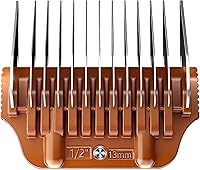 MEMIRY Wide Clipper Guard Comb for A5 Blades - Andis Wahl Oster Compatible, 13mm/1/2" Stainless Steel Pet Grooming Attachment