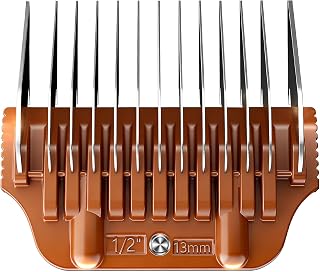 MEMIRY Wide Clipper Guard Comb for A5 Blades - Andis Wahl Oster Compatible, 13mm/1/2" Stainless Steel Pet Grooming Attachment