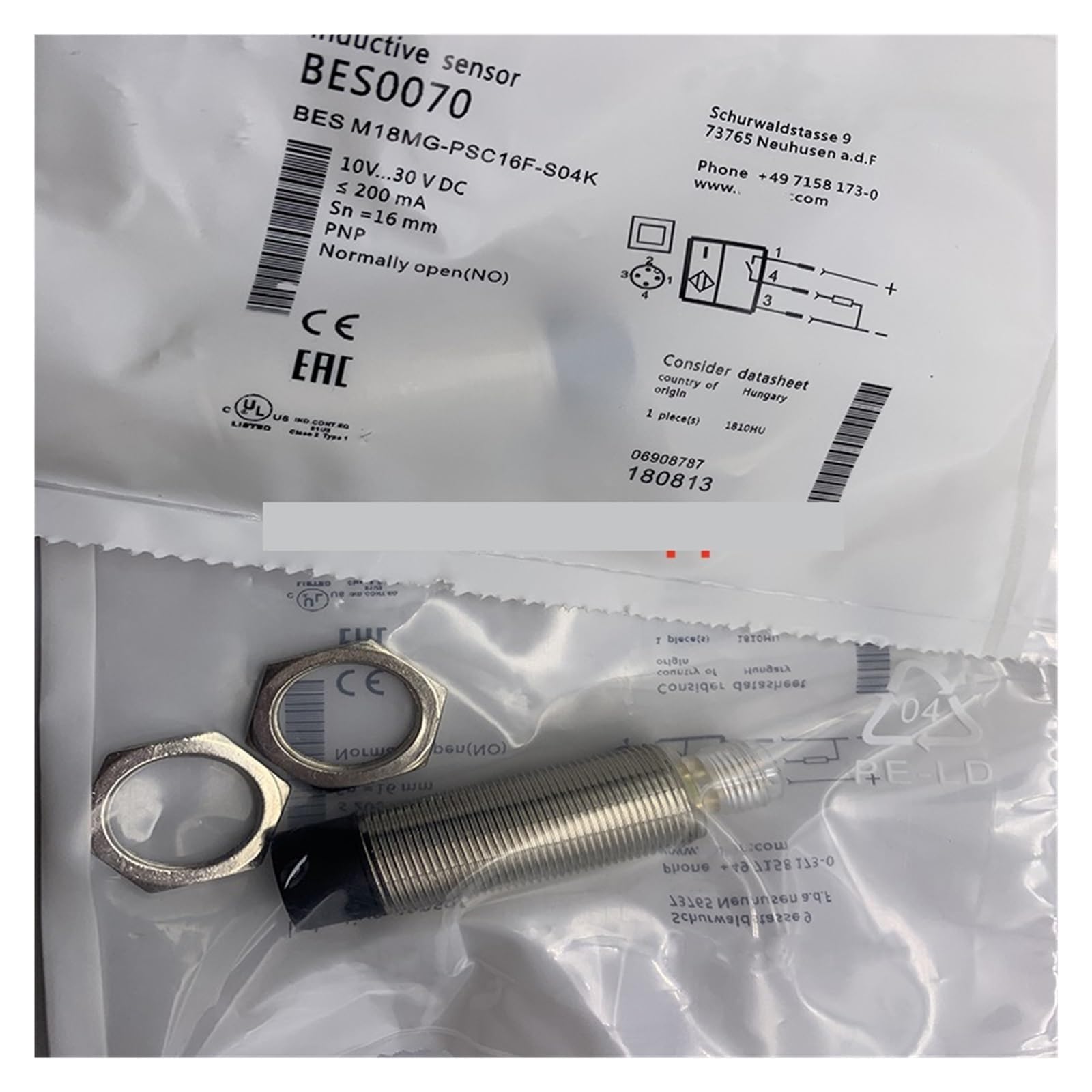 NACODLUL 1pcs Proximity switch sensor M18MG-PSC20F-S04K