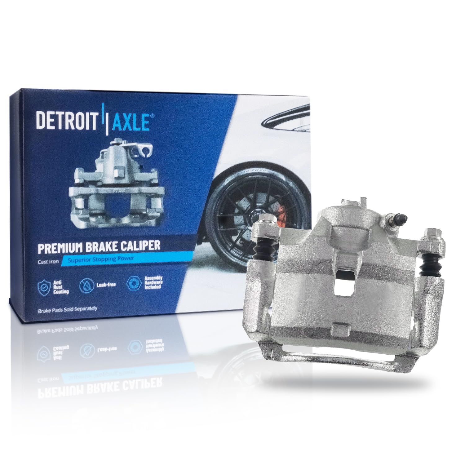 Detroit Axle - Front Driver Side Disc Brake Caliper w/Bracket Replacement