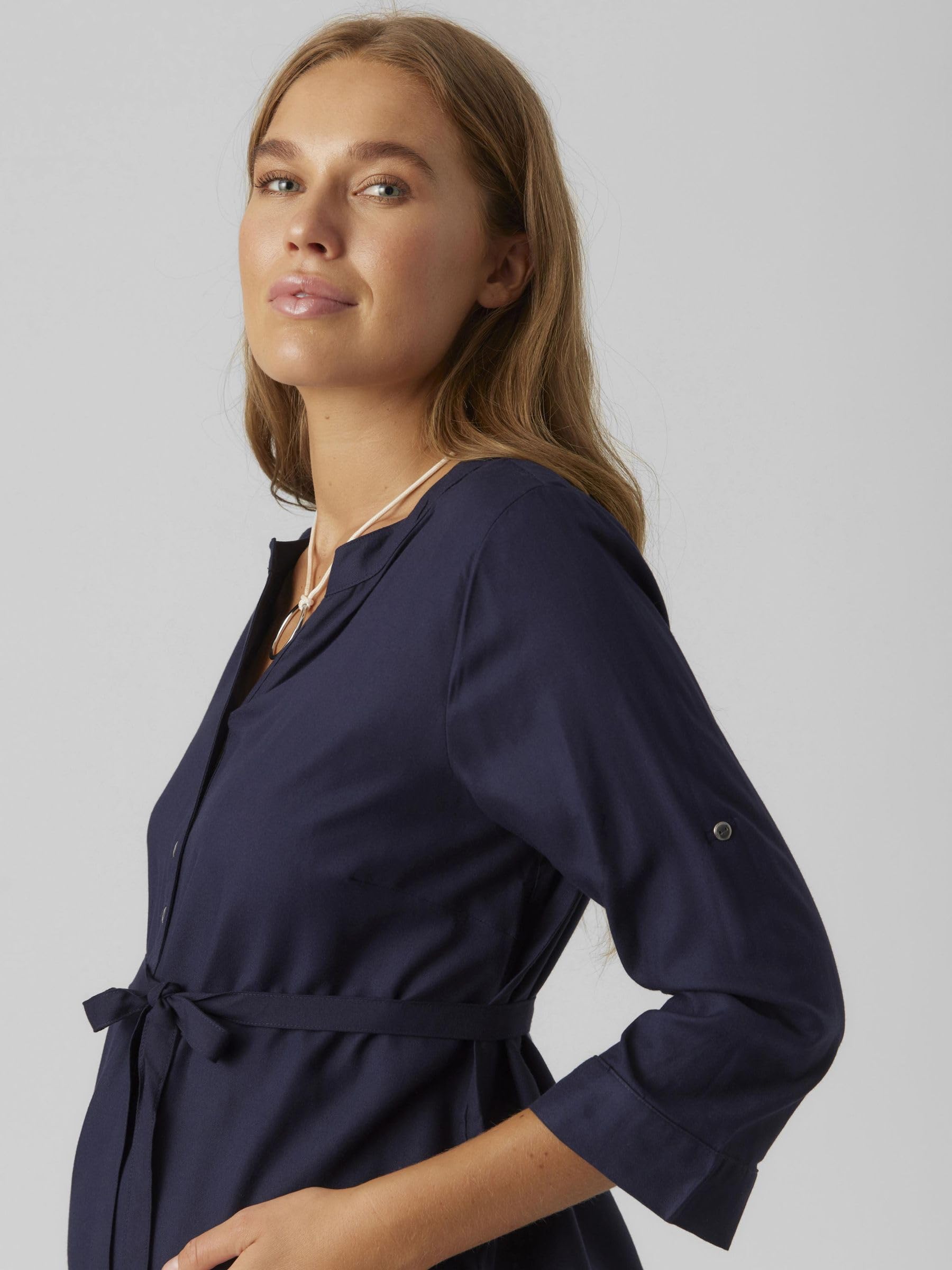 MAMALICIOUS Mlmercy 3/4 Woven Tunic Noos Eco A. Túnica Mujer