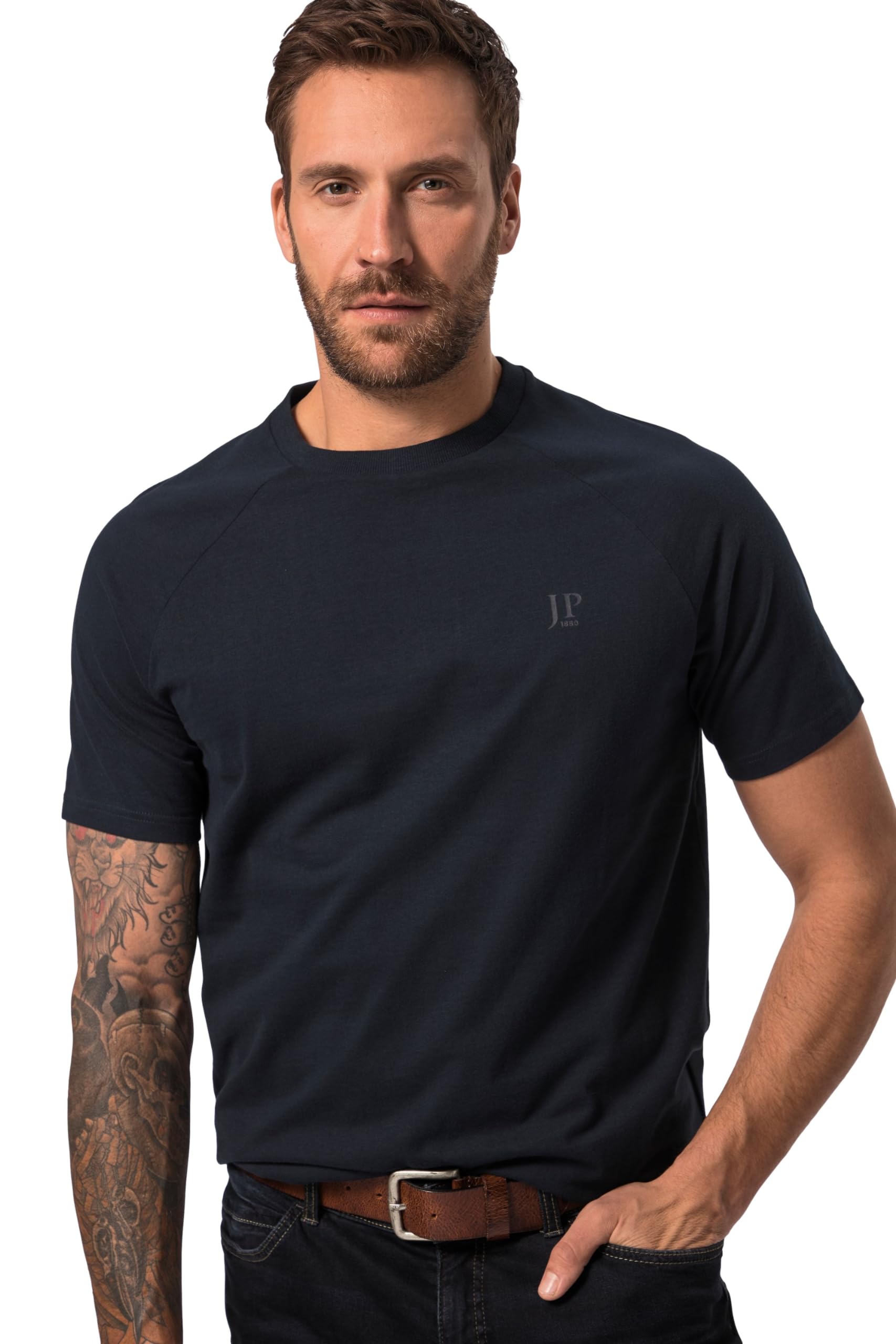 JP 1880 Herren große Größen Übergrößen Menswear L-8XL T-Shirt, Basic, Halbarm, Rundhals 825531
