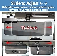 Vista 4 de Extensor de visera solar – Bloqueador solar para coche – Extensor de visera de coche antirreflejo no polarizado – Extensión de visera de coche