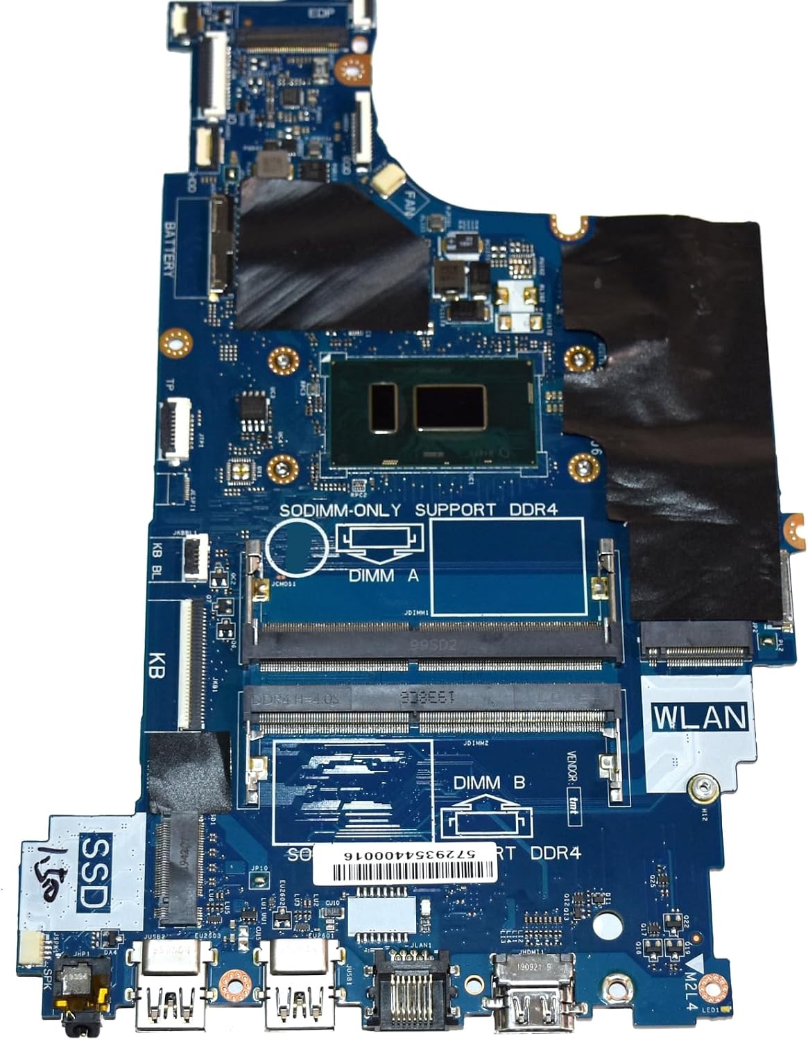 Compatible with Dell Inspiron 3581-3584 Laptop Motherboard Core i3-8130U Processor 2.3GHz DDR4 SDRAM On-Board Graphics XXN5K 0XXN5K