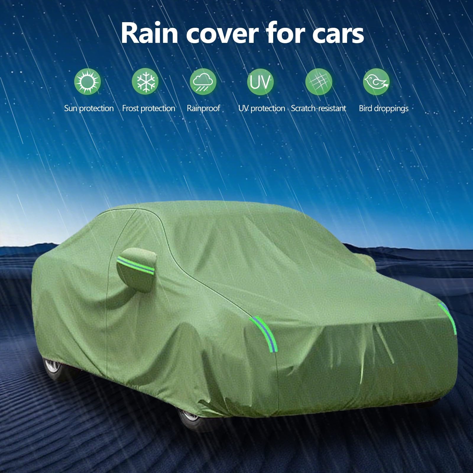 Funda de Coche Exterior para Fiat Seat 600, Cubierta de Coche Impermeable y Transpirable - Protección Anti-UV, Antipolvo y Antiralladuras