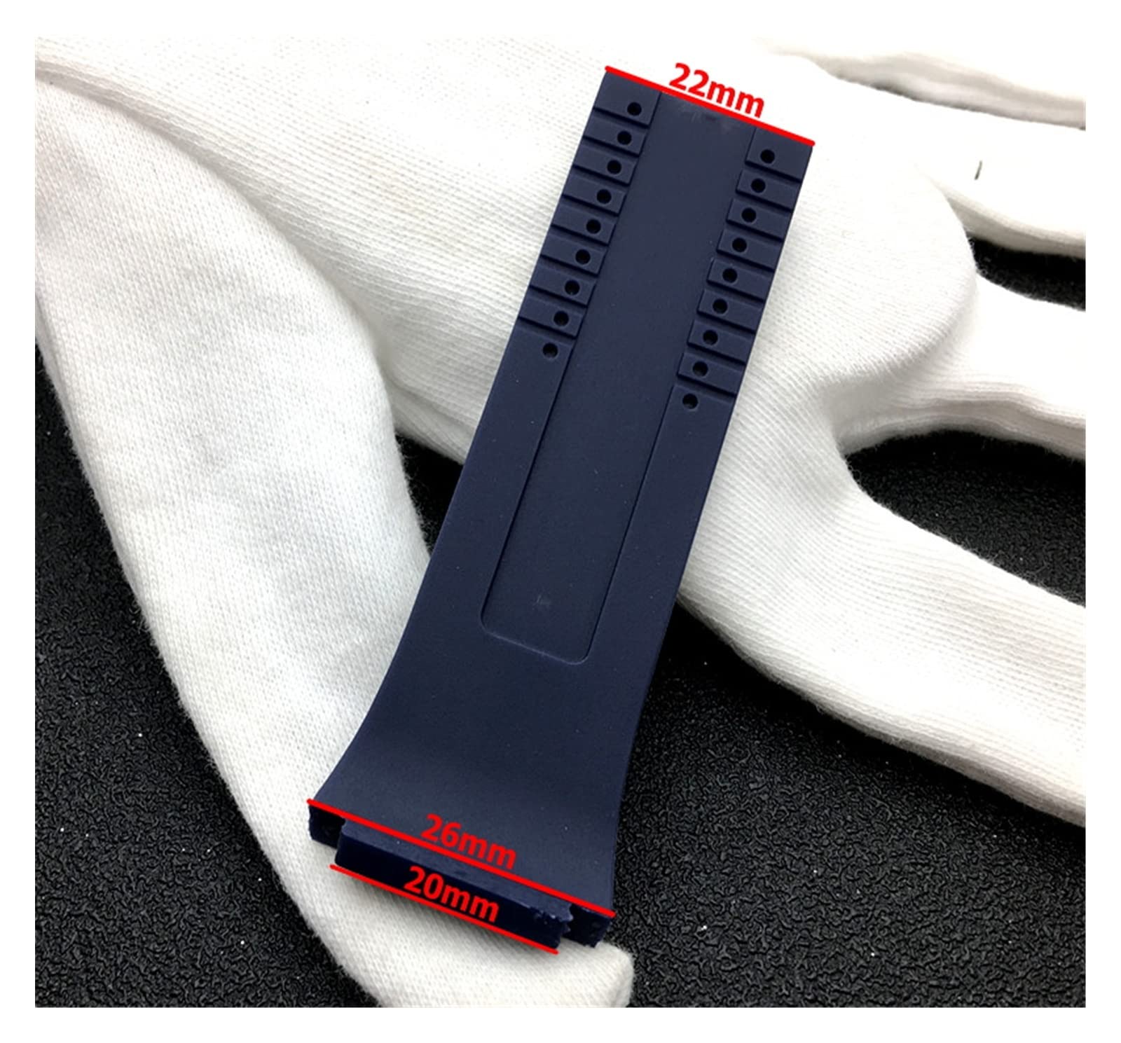 Schwarzblau Brown Natur Gummi -Uhrband -Outdoor -Sport -wasserdichte kompatibel mit Porsche Gurt Design P6780 Männer Watch Band kostenlose Werkzeuge