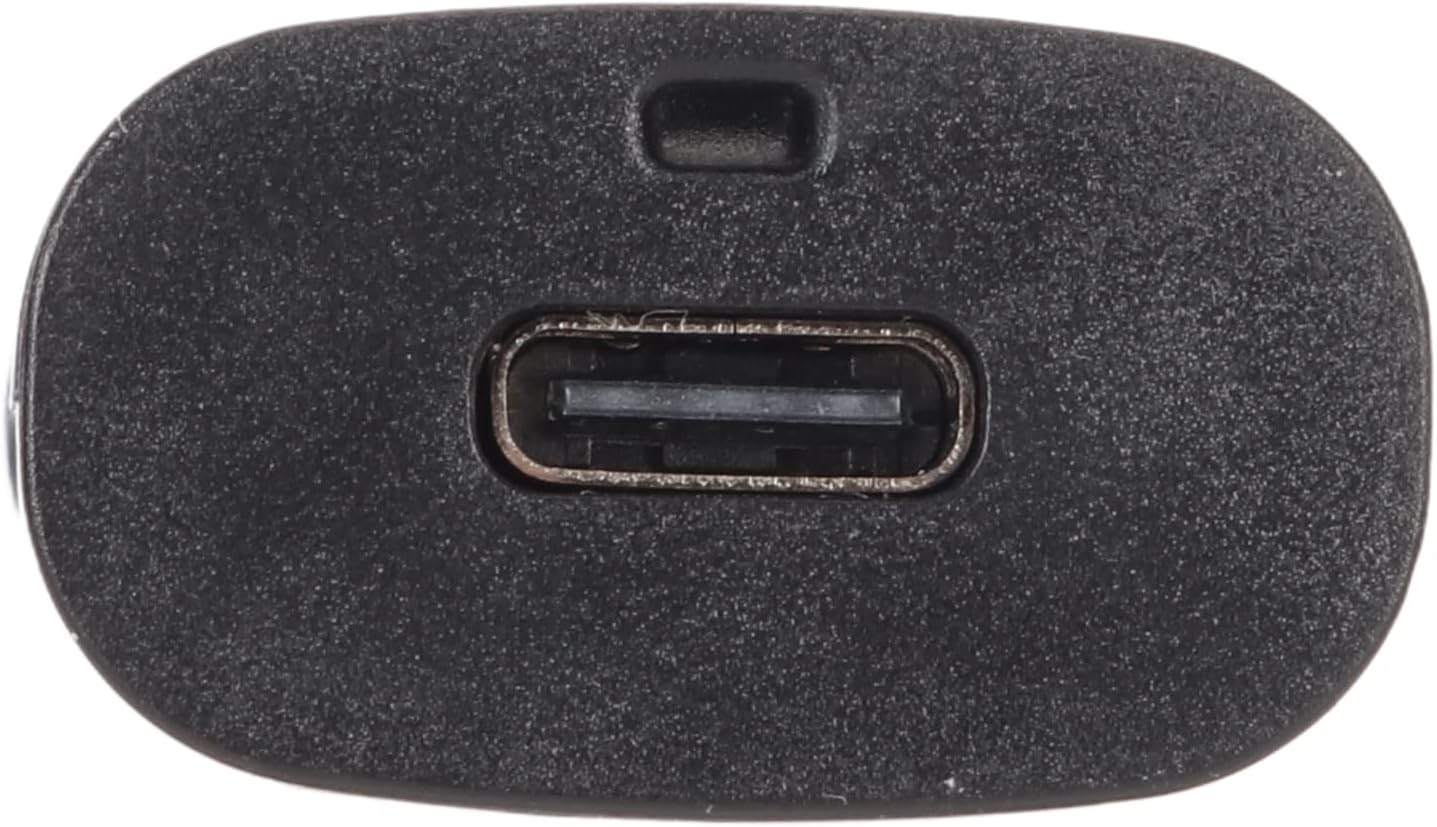 Close-up of the camera's USB-C charging port