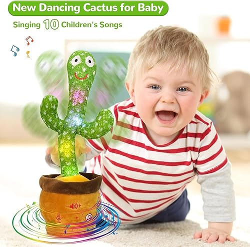 Miniatura 3 de Emoin Juguete de cactus que habla de cactus bailarín, juguete de cactus para bebés, canción para niños y caja, imitando la grabación y repitiendo lo