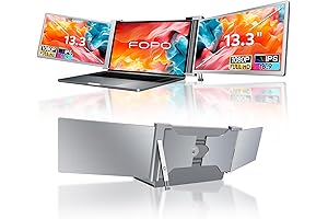 13.3'' Triple Screen Laptop Workstation, Triple Portable Monitor for Laptop
