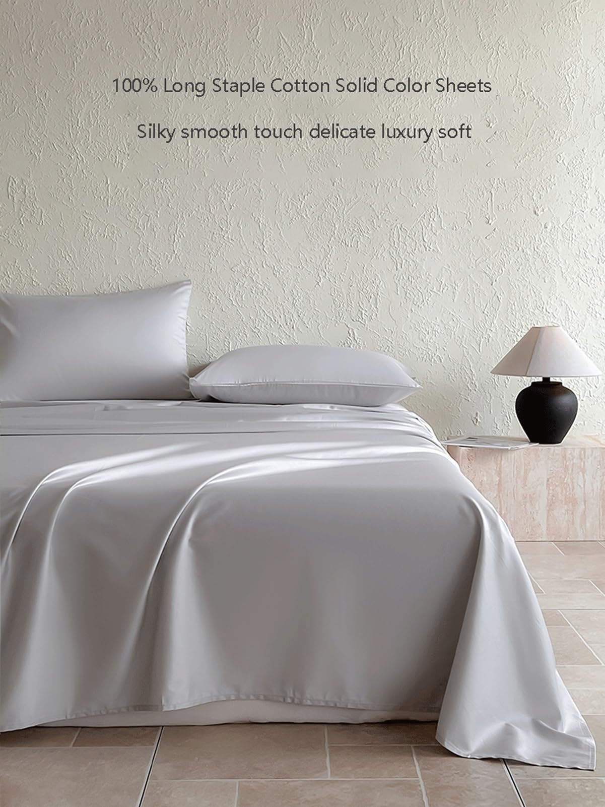 Sabanas Encimeras Cama 90cm A 200cm 500 Hilos 100% Algodón De Fibra Larga Sábana Plana Transpirable Y Refrescante(Beige,245x270cm)