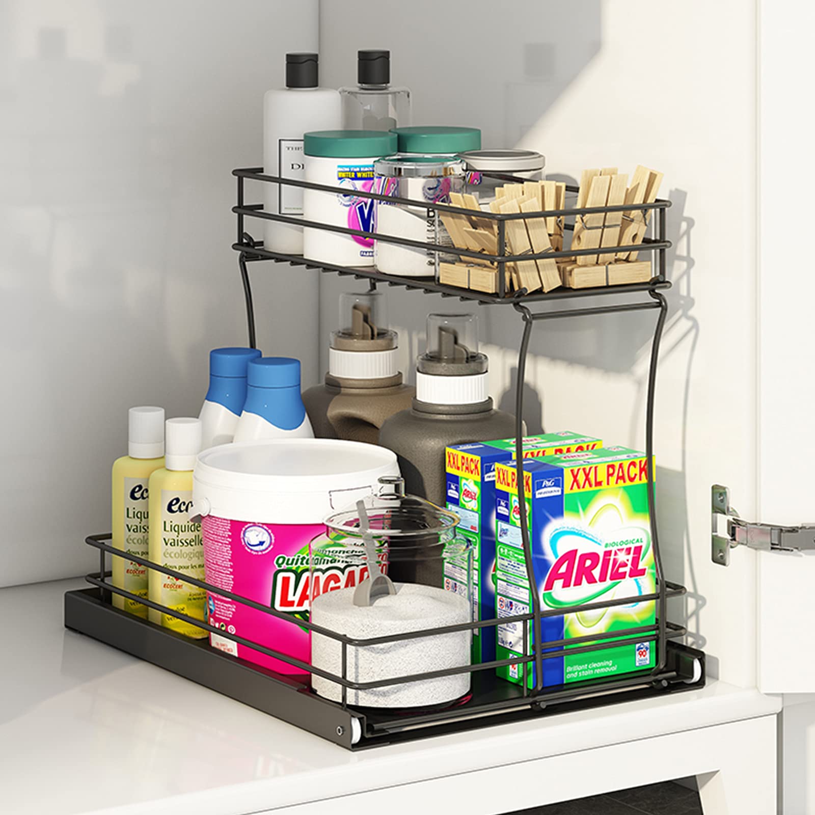 Buy Pull Out Organizer, 2Tier Under Sink Slide Out Kitchen