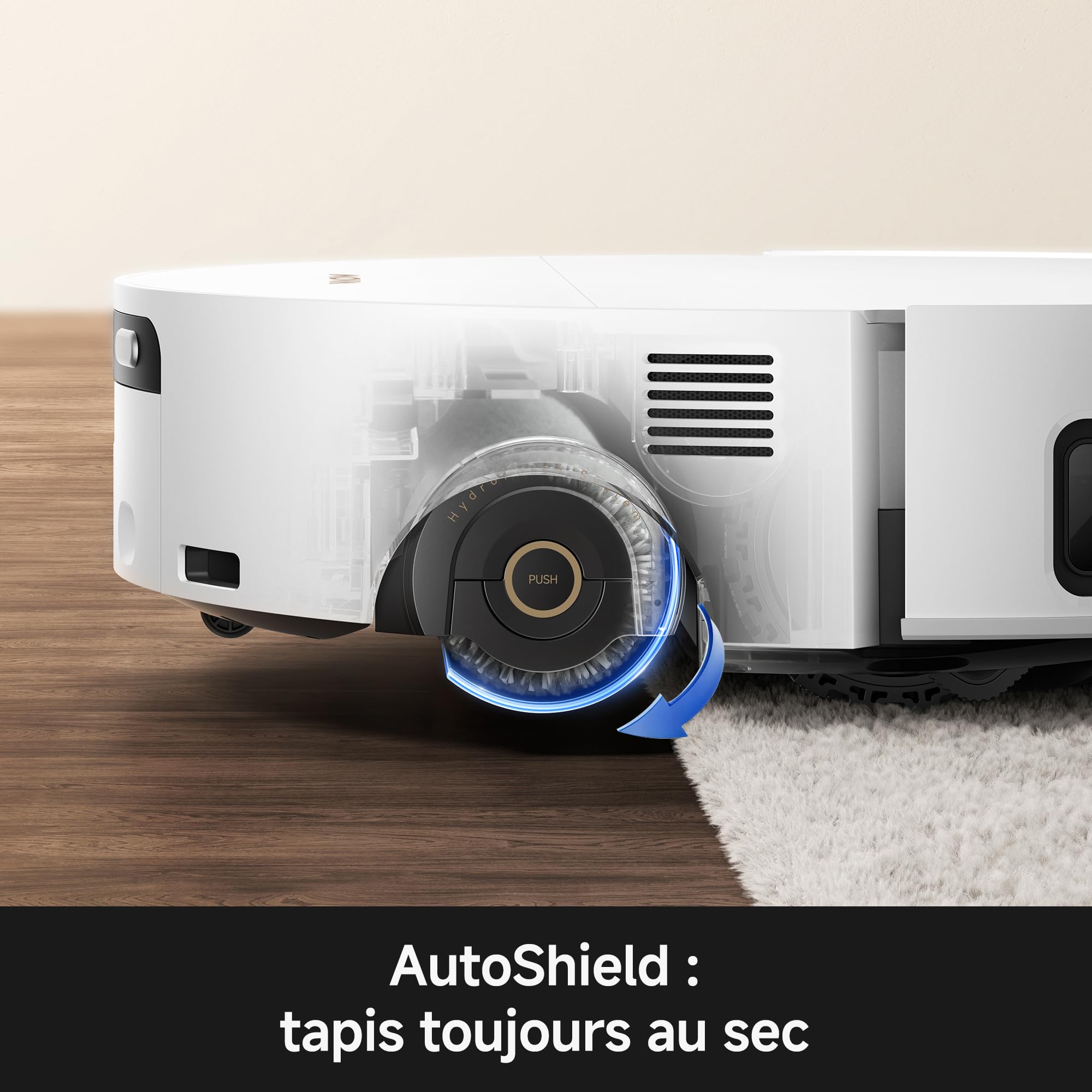 MOVA S70 Ultra Roller Robot aspirateur Laveur 32 000 Pa avec Lavage HydroForce, Navigation CovertSense, Technologie AutoShield, Double Anti-emmêlement, Commande vocale et Station Tout-en-Un