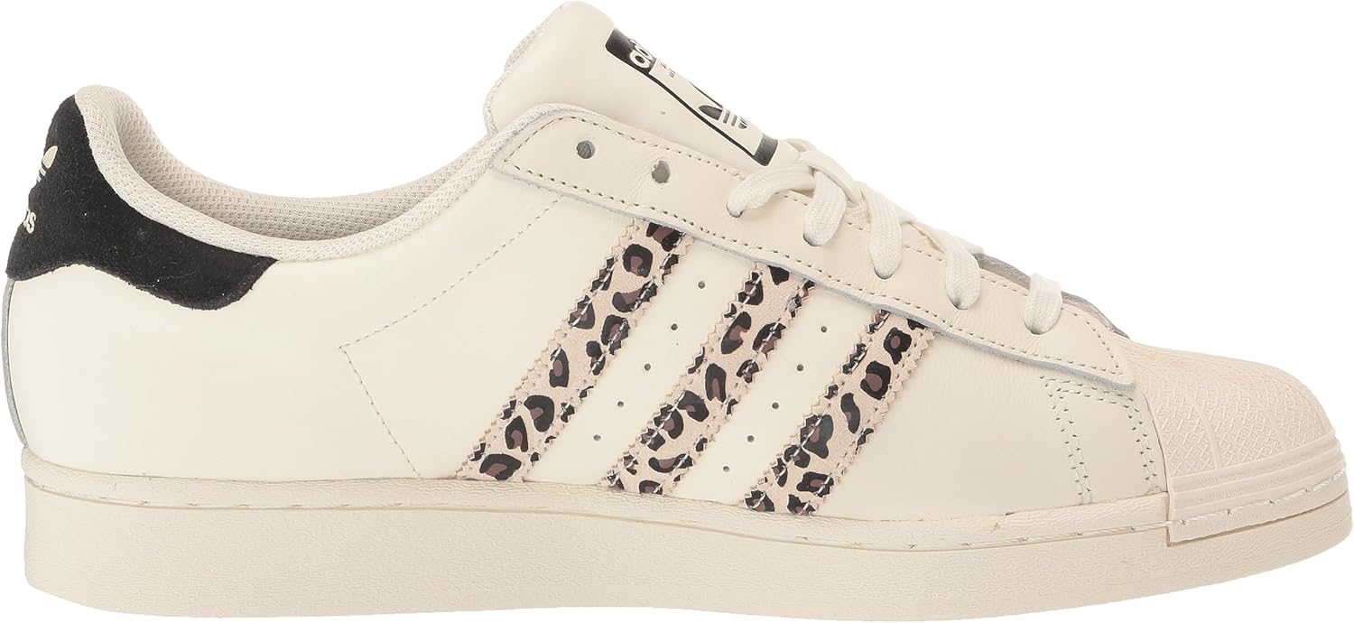 adidas Women's Superstar Sneaker, Off White/Black/Off White, 9.5 Narrow