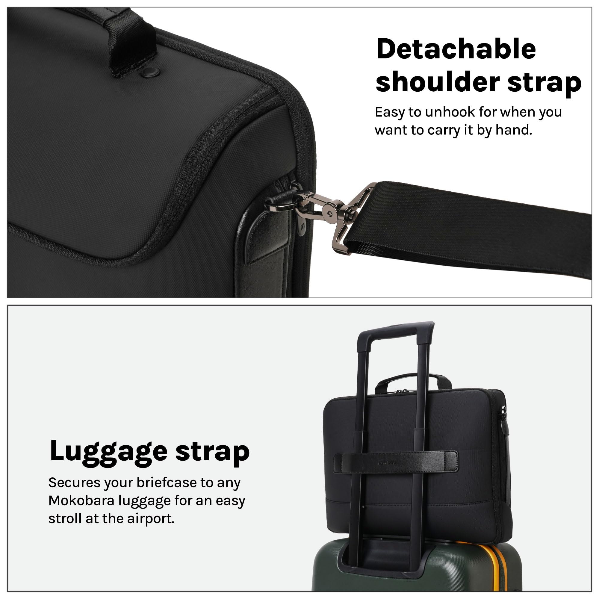 MOKOBARA Transit Briefcase 15.6 Inch Laptop Bag 15L Office Use — Amazon image 7