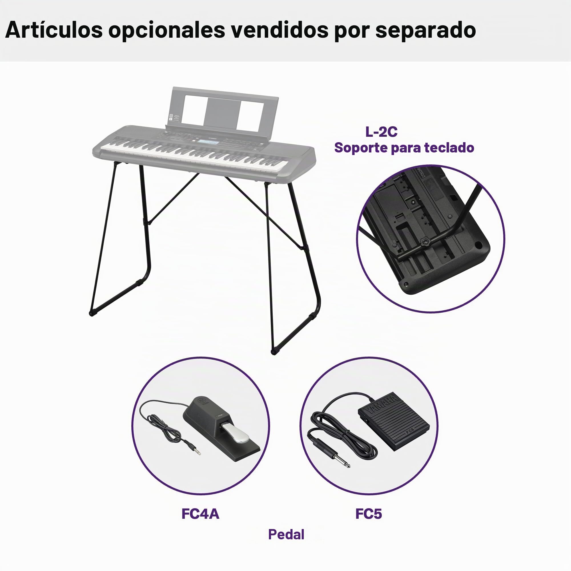Yamaha PSR-E383 Teclado portátil para principiantes, 650 voces de instrumentos auténticos y teclas sensibles al tacto con polifonía de 48 notas, incluye 2 lecciones en línea con un profesor de escuela