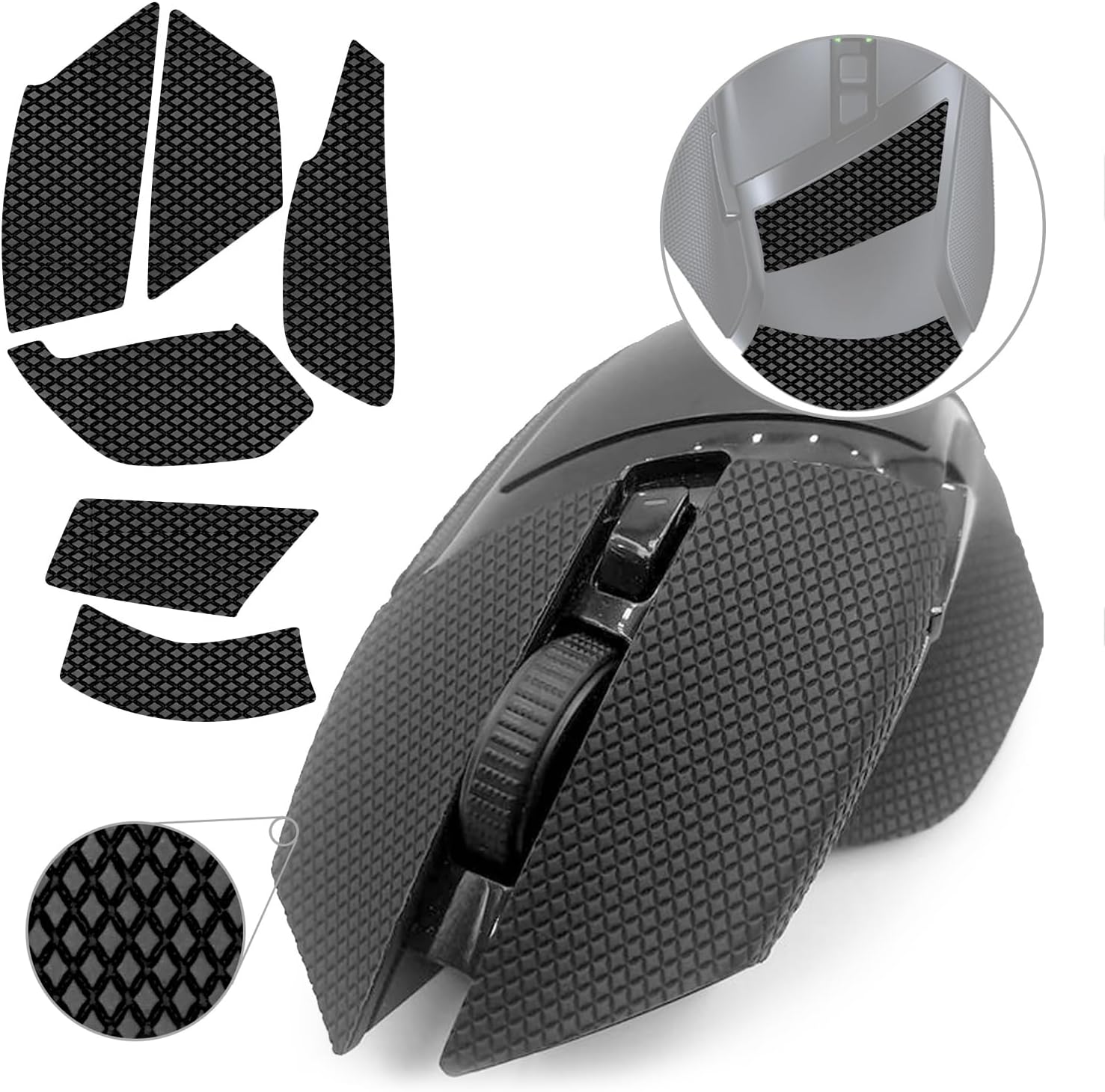 TALONGAMES Mouse Anti Slip Grip Tape Compatible with Razer Basilisk Ultimate/Basilisk V2 / Basilisk X Gaming Mouse, Palm Sweat Absorption, Thin 0.5mm, Cut to Fit, Easy to Apply, Mouse Skin