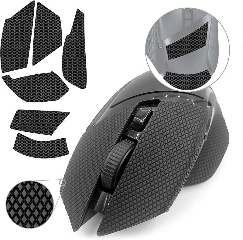 TALONGAMES Mouse Anti Slip Grip Tape Compatible with Razer Basilisk Ultimate/Basilisk V2 / Basilisk X Gaming Mouse, Palm Sweat Absorption, Thin 0.5mm, Cut to Fit, Easy to Apply, Mouse Skin