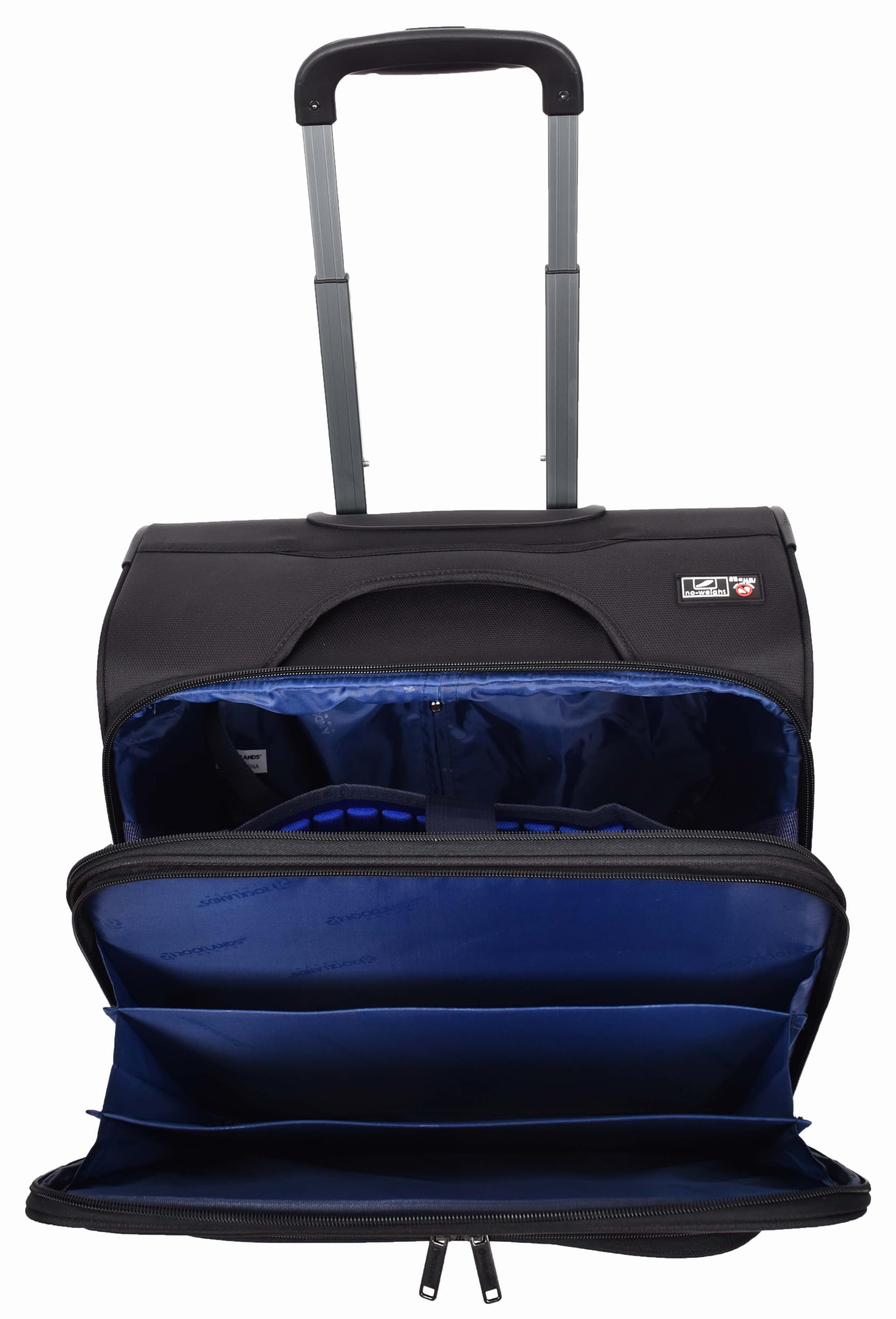 A1 FASHION GOODS Valise à roulettes 4 roulettes pour ordinateur portable, documents, vêtements, sac de voyage d'affaires, navette, Noir, Carry-on 18"