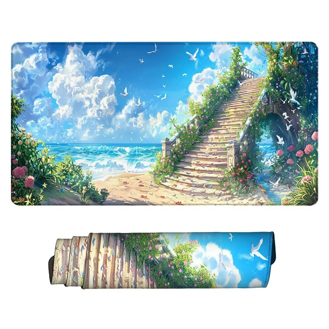 Podkładka pod myszkę/duża podkładka pod mysz, 1200 x 600 x 3 mm, podkładka pod mysz Xl, podkładka na biurko, zwiększona precyzja i prędkość, gumowa podstawa zapewnia stabilny chwyt na gładkich