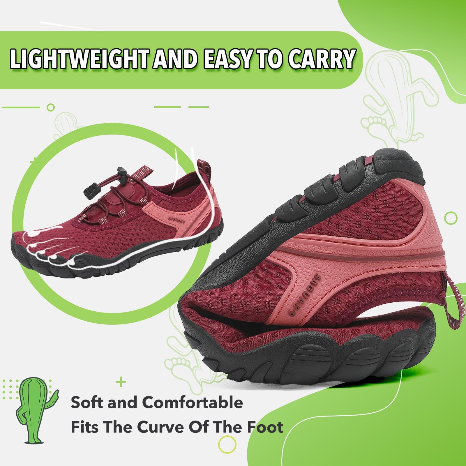 SAGUARO Donna Uomo Scarpe da Scoglio Spiaggia Scarpette da Mare Antiscivolo Asciugatura Rapida Scarpette da Surf Gr.36-48