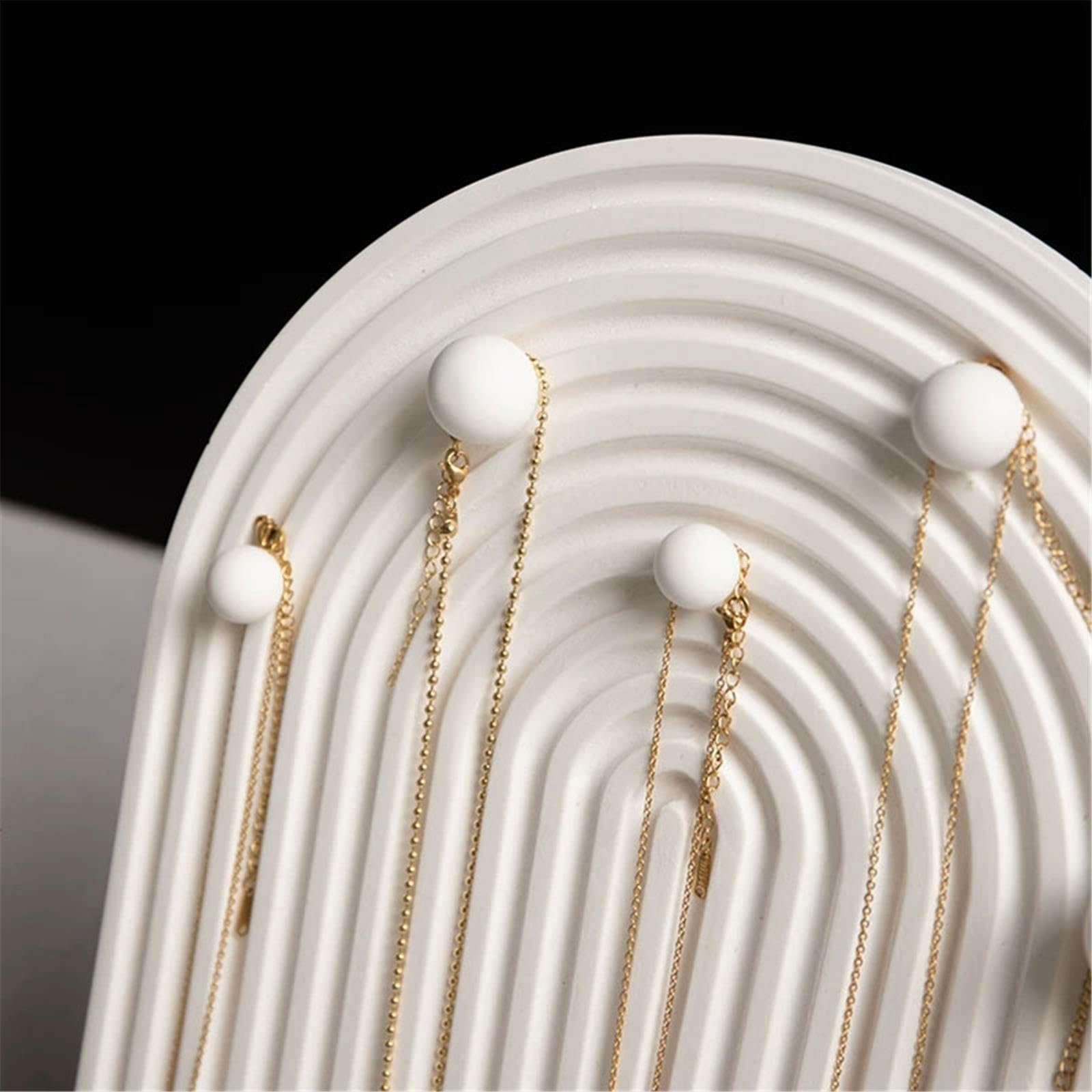 présentoir à Bijoux Kit de présentation de Bijoux en Forme d'arc, Porte-Collier, Bague Conique Porte-Bijoux