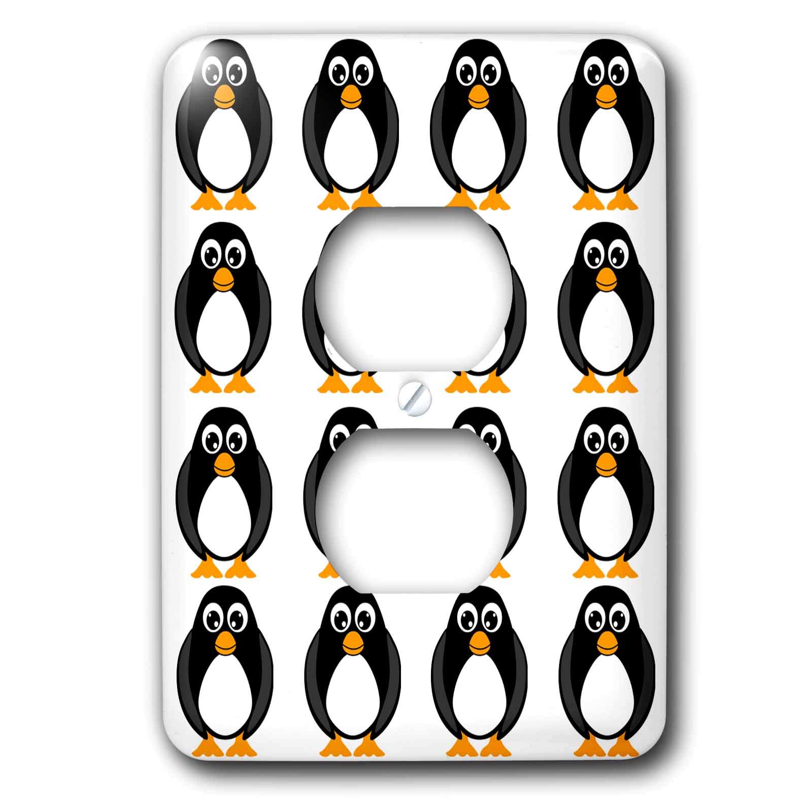Pingouin mignon imprimé blanc sur coque outlet double pour chambre enfant