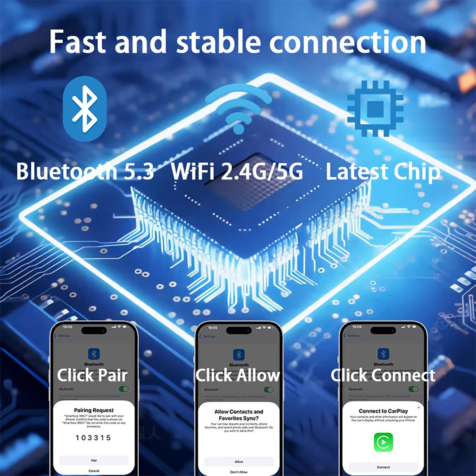 Adaptateurs CarPlay sans Fil pour Opel Combo Life 2018-2026