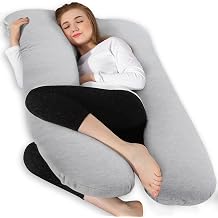 Chilling Home Pregnancy Pillow Cooling, 55 inches Maternity Pillow for Pregnant Women, Comfortable U Shaped Full Body Pillow Pregnancy Pillows for Sleeping, with Washable Cover Jersey