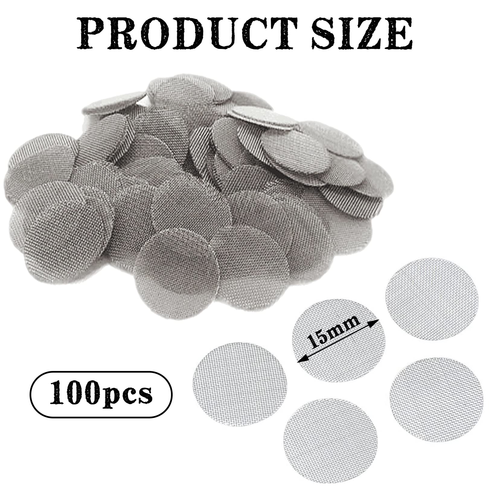 50 Tamis Tuyau LIVBTS 19mm - Filtres Acier Inoxydable Réutilisables | Compatibles Glass-A3