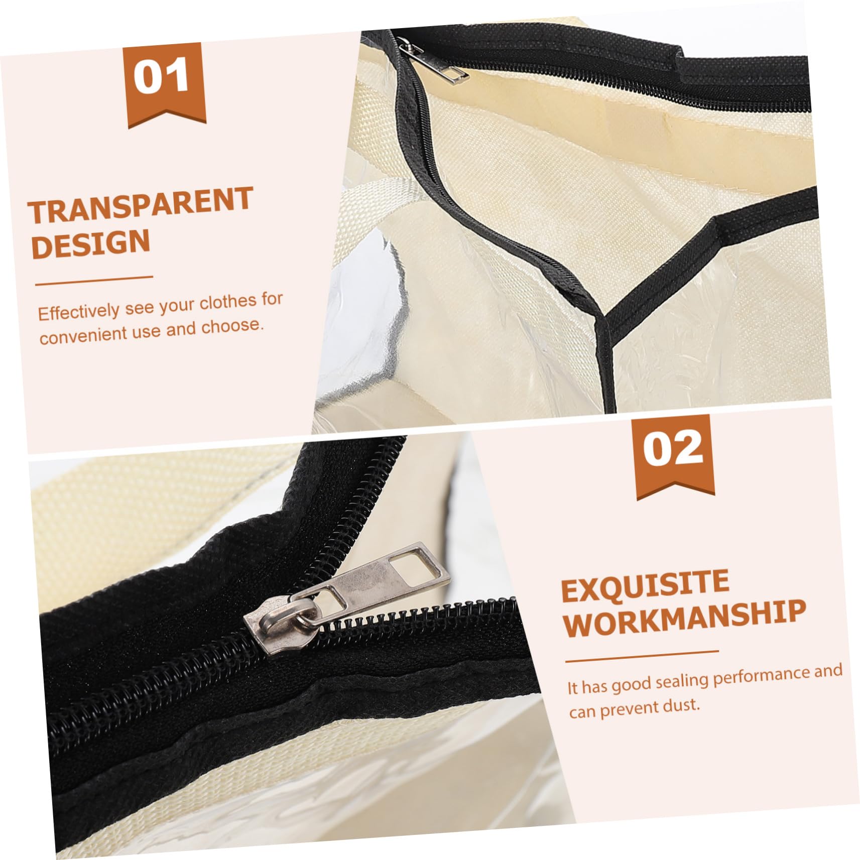 Ciieeo Organizador de Bolsos Transparente de PVC para Armario, 15 Piezas