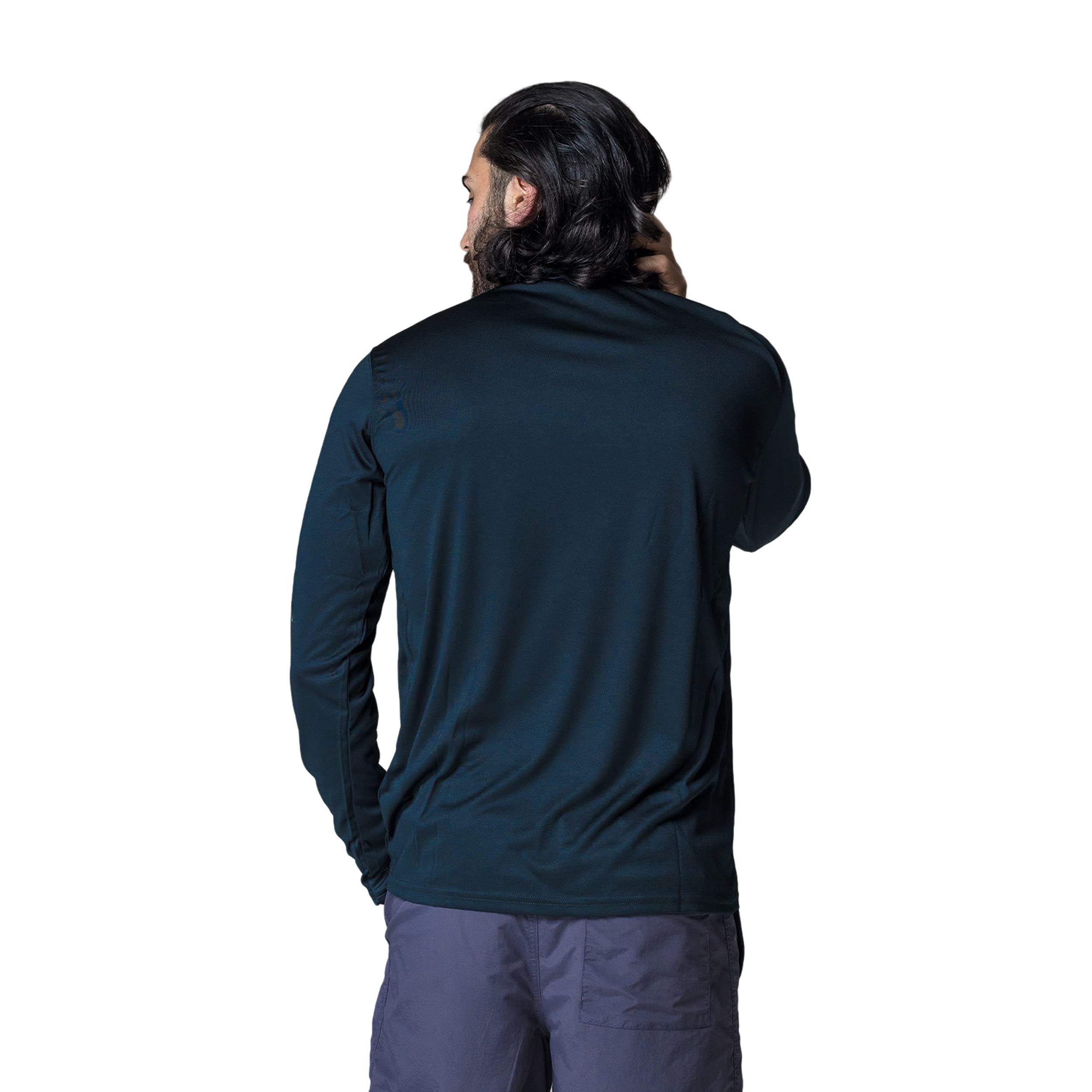 Vapor Apparel Men's Outdoor UPF 50+ Long Sleeve T-Shirt, UV Sun Protection for Fishing, Running, Hiking, XS, Black