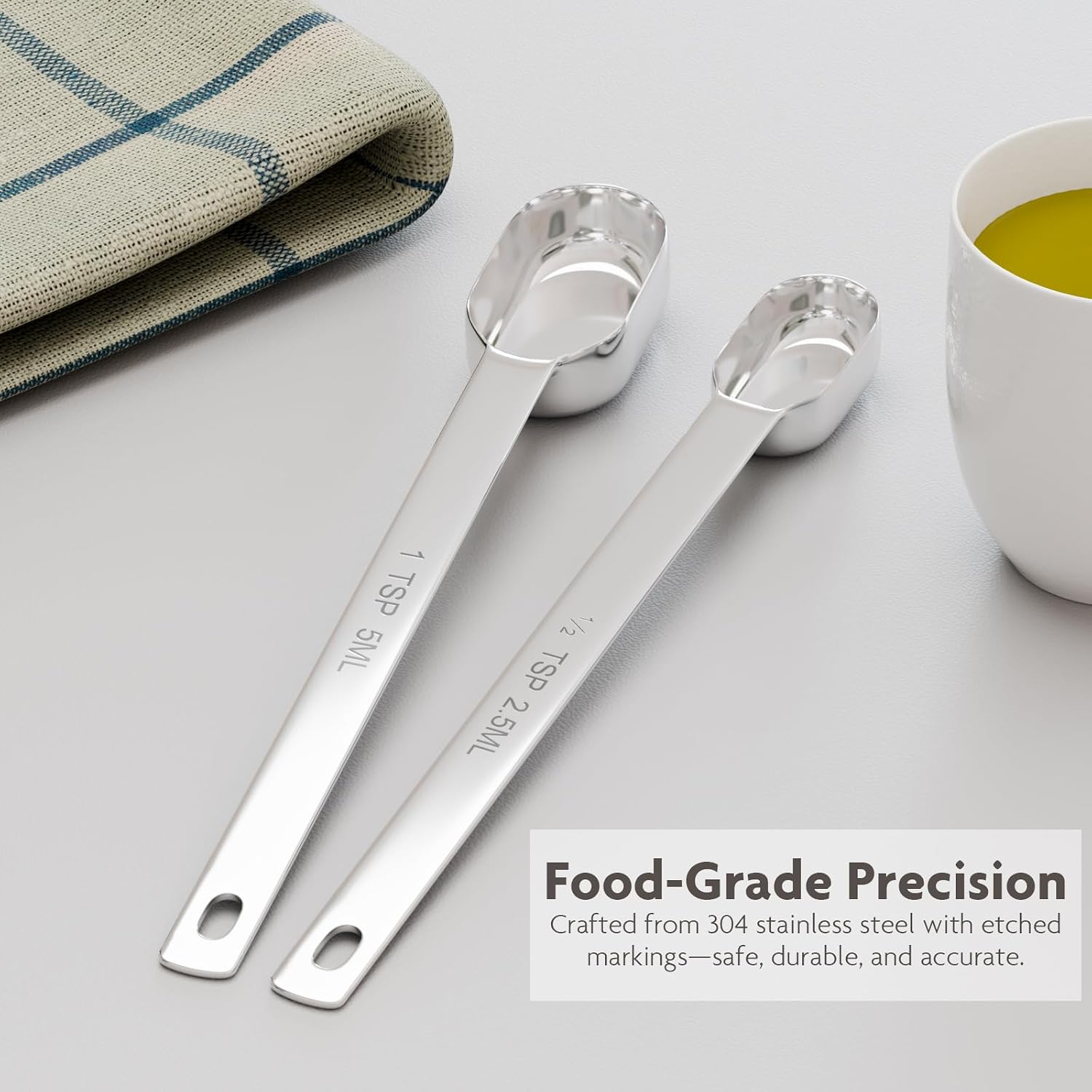 Matcha Scoop, 1g(1/2tsp|2.5ml) Measuring Spoon for Tea Powder
