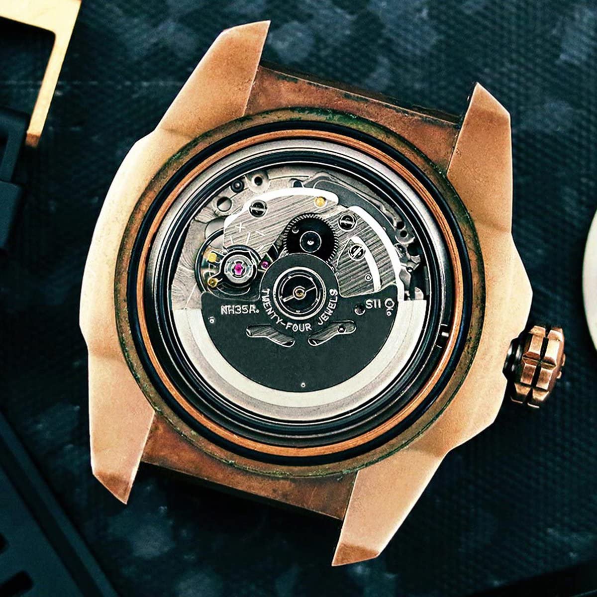 Movimiento NH38/NH38A Accesorios para Relojes Movimiento Automático De Cadena Movimiento Mecánico Automático De Precisión, plateado