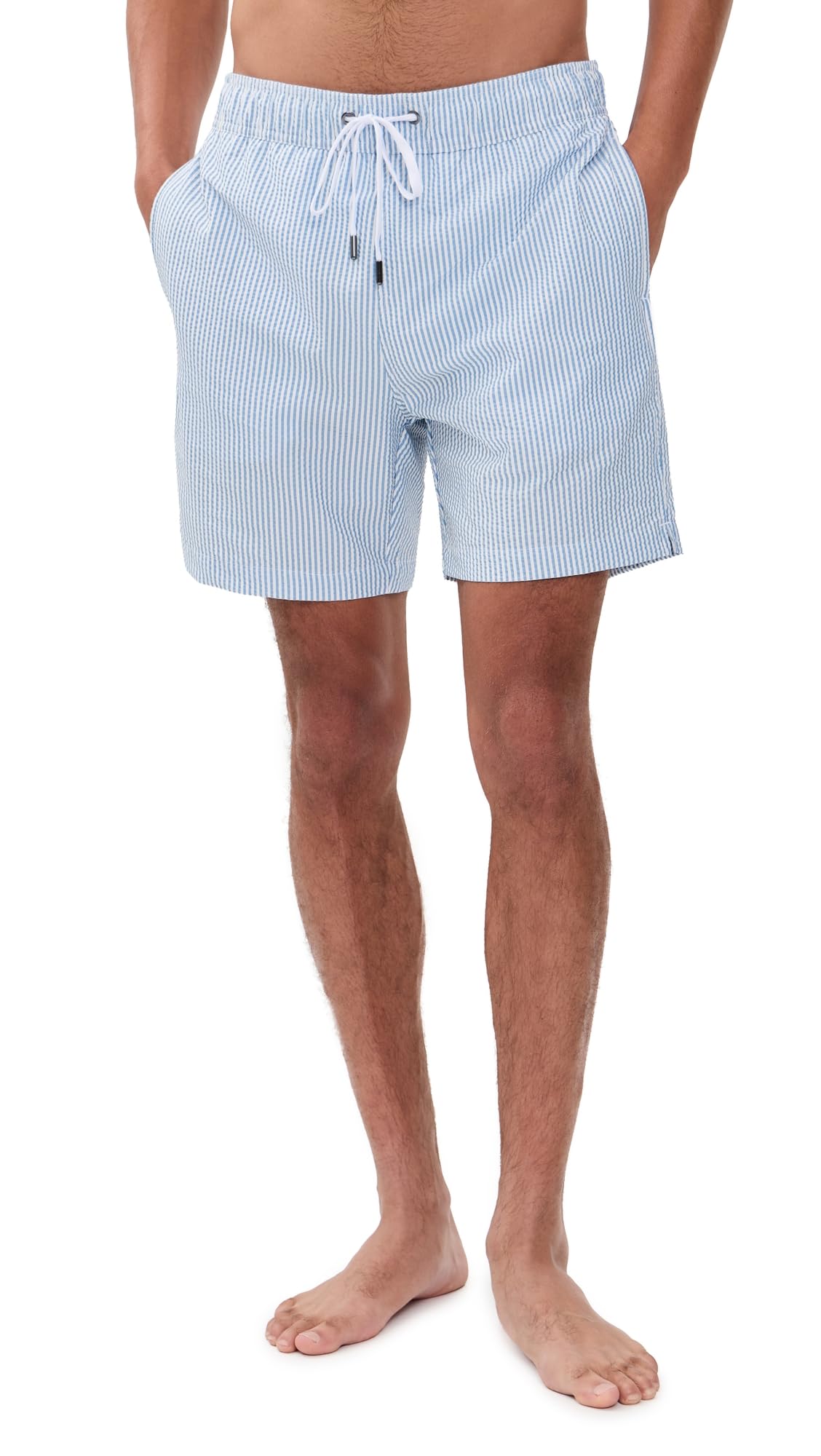 onia Men's Classic Seersucker Swim Shorts 7"-picture-27
