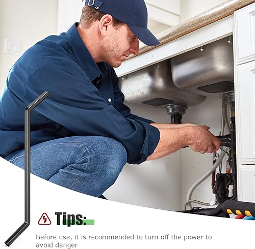 Vista 4 de Mellbree Paquete de 2 llaves Allen para trituradores de basura compatibles con tejón para desatascar la obstrucción del fregadero de cocina