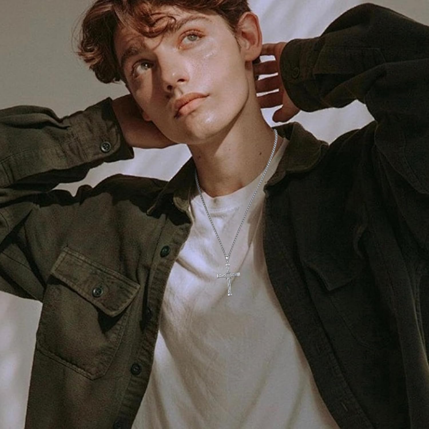 Fast and Furious Cross Necklace for Men Women 925 Sterling Silver Dominic Toretto Cross Pendant Necklace Fast Sports Enthusiasts Jewelry Gifts for Lover