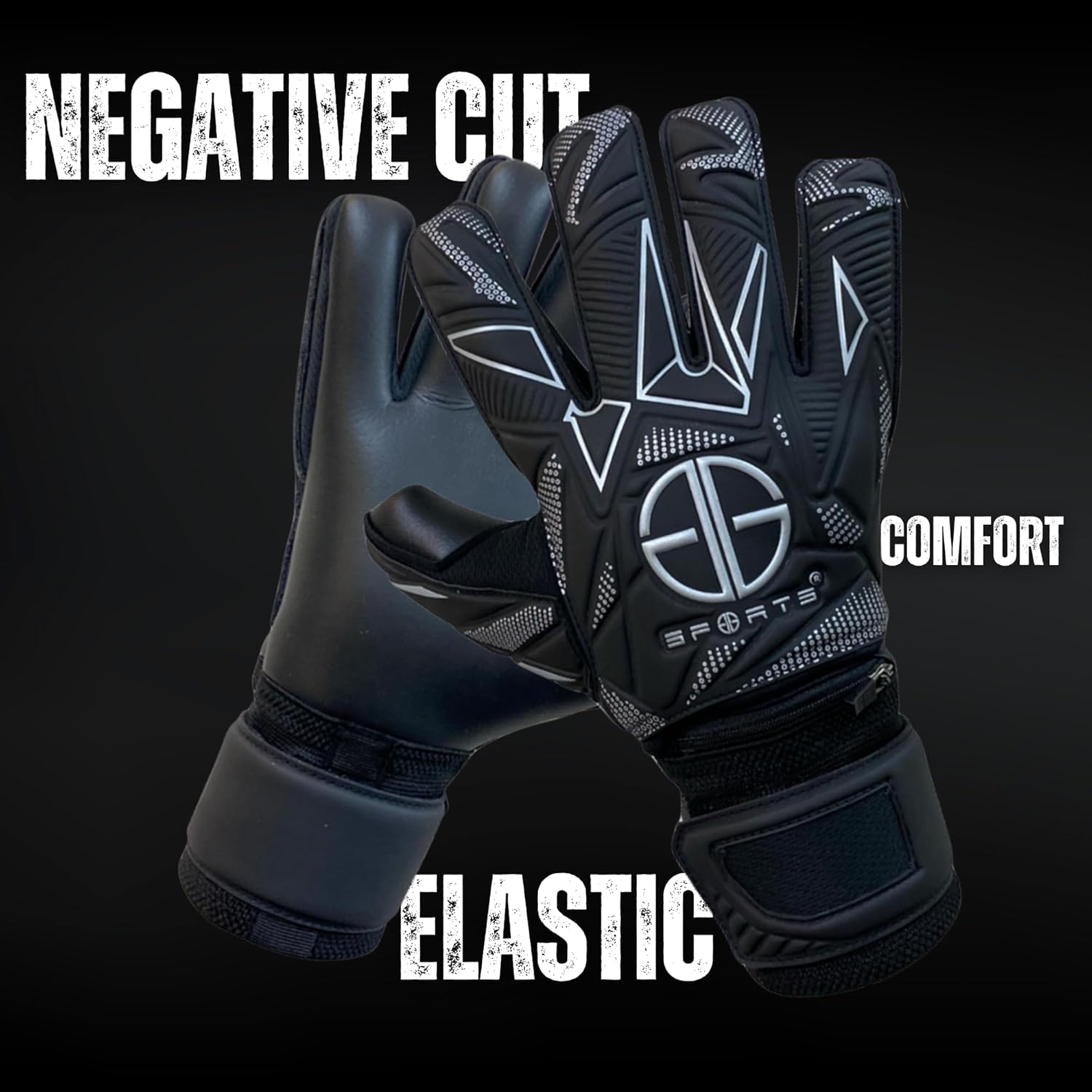 Youth Football Gloves All-Weather Grip Fingersave soccer gloves Removable Finger Spines Negative Cut Mesh BodyGoalie Goalkeeper Gloves | Latex Strap Easy Wrist Entry For Kids & Adults girls & boys