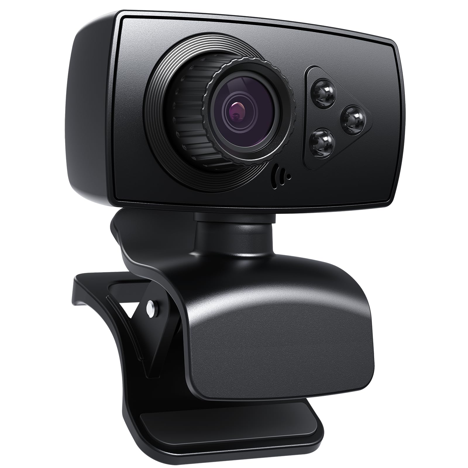 Webcam Full HD 1080p con microfono a cancellazione del rumore e correzione automatica della luce, grandangolo 110, fotocamera USB Plug & Play per laptop/desktop/Mac/Zoom/Skype/Teams