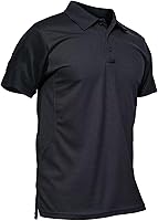MAGCOMSEN Men's Quick Dry Polo Shirt - Performance Short Sleeve Pique Jersey Tactical Golf Shirt with Pen Pockets