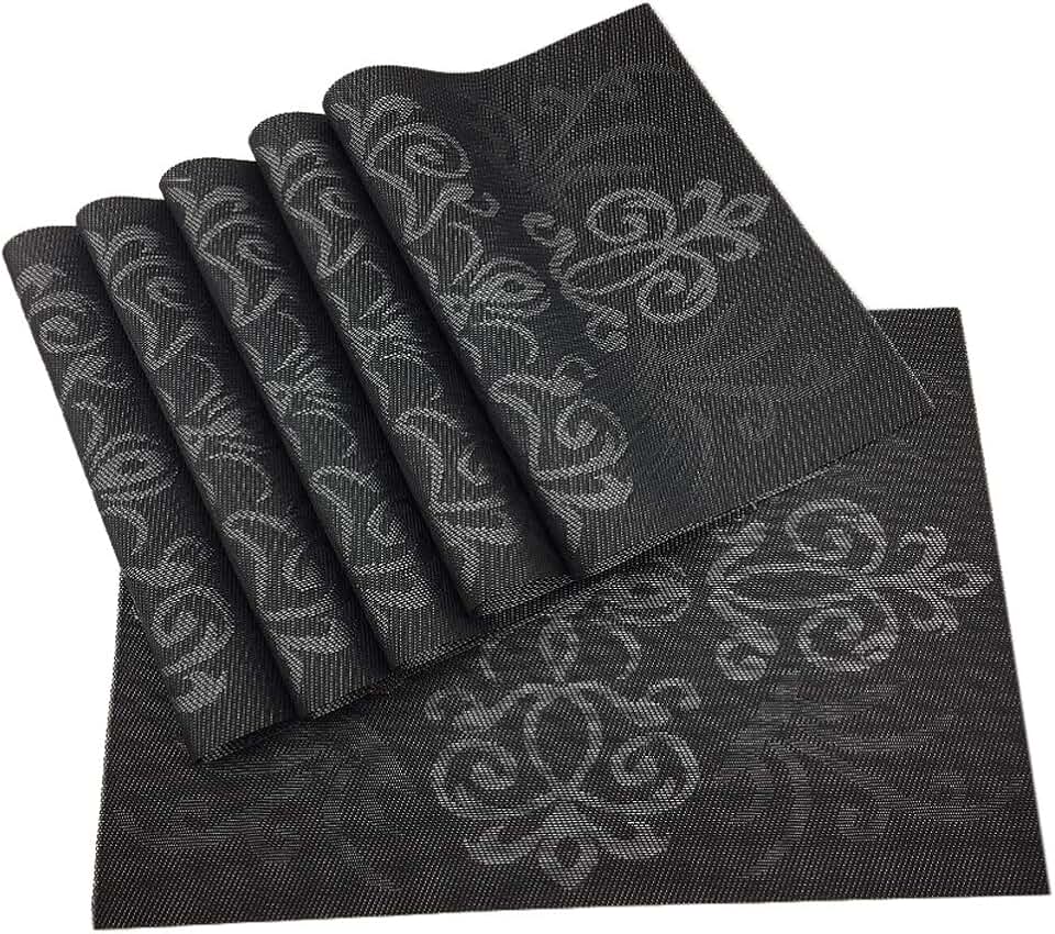 black and tan placemats
