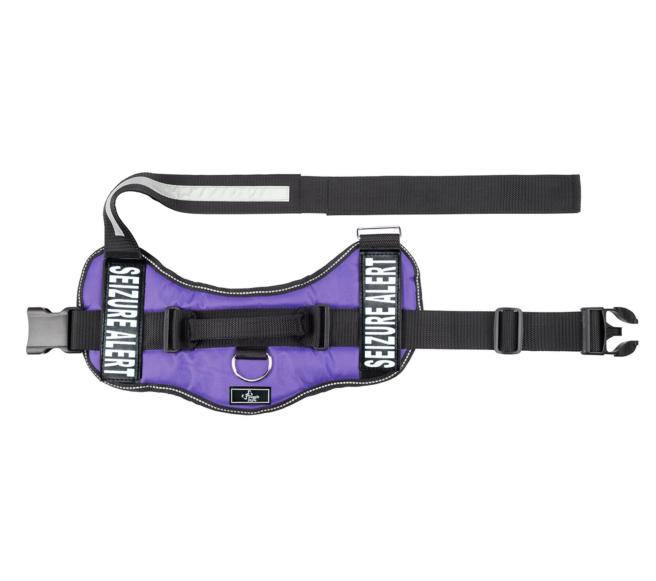 Doggie Stylz Hunde-Geschirr Mit Alert-Patches – Reflektierend, Brustumfang 12-16 Zoll, Violett