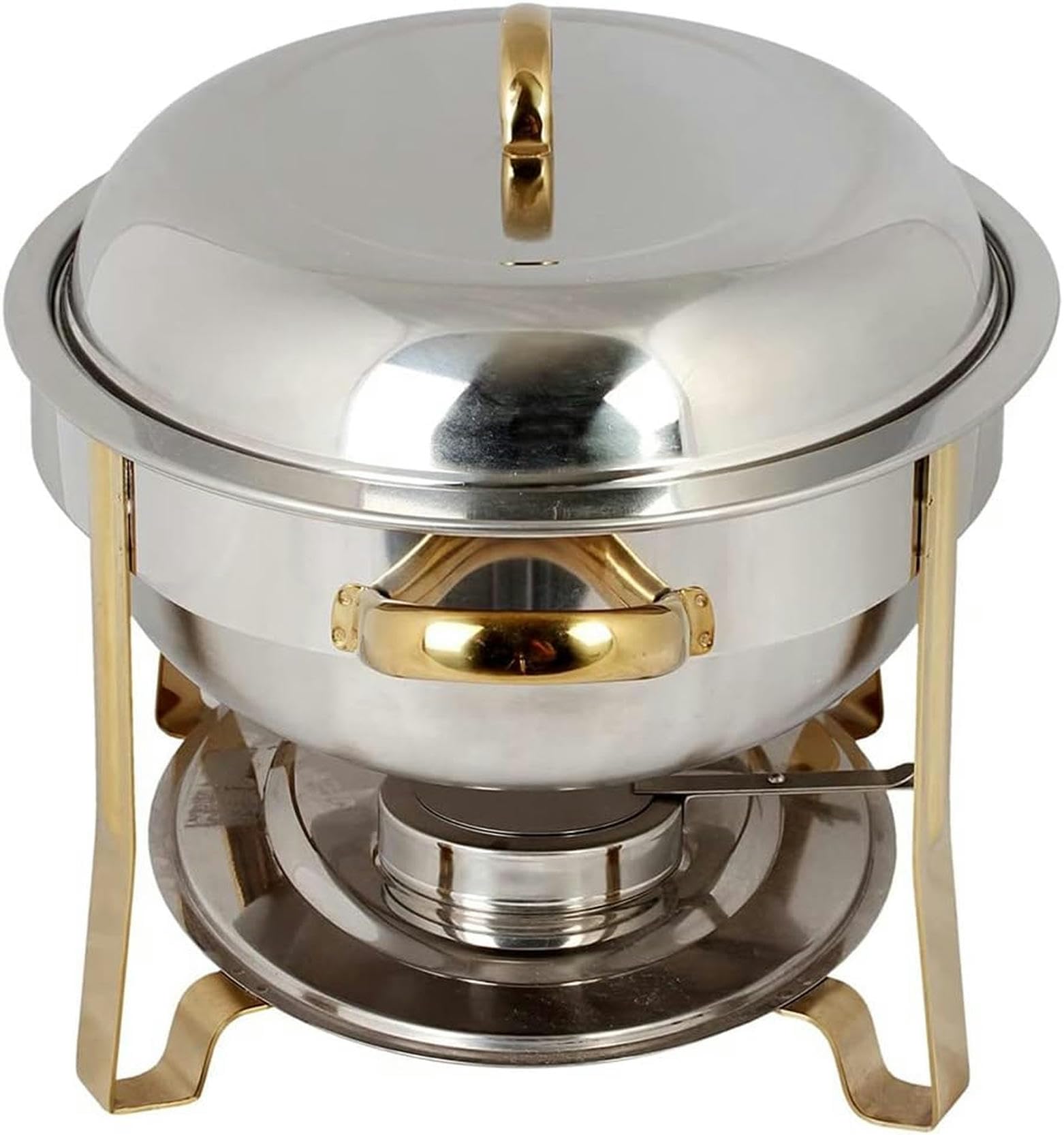 Oval Chafing Dish, 6 Quart Chafing Dish Buffet Warmer Set with Food Pan, Water Pan, Frame, Lid and Fuel Holder, Full Size Stainless Steel Catering Tray, Buffet Stove, Go