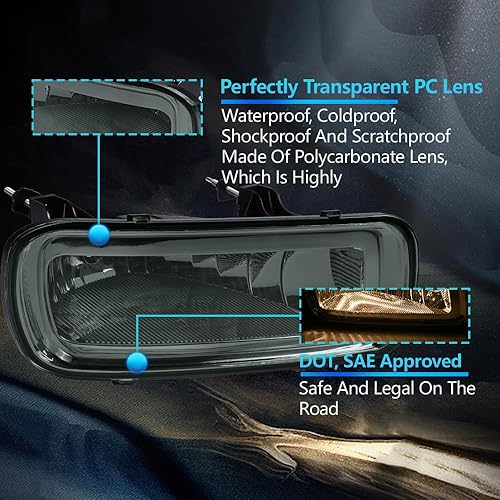 Miniatura 3 de PIT66 Luz antiniebla para parachoques delantero, compatible con Ford F150 King Ranch 2005Fit Ford F150 2004-2005Fit Ford F150 2006Fit Lincoln Mark