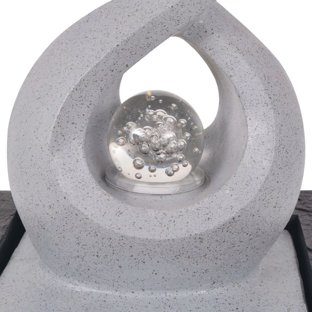 Festnight Fontaine d'intérieur Polyrésine avec Lampe LED Décoration pour Maison 21,5 x 19 x 28 cm